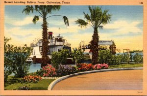 Texas Galveston Bolivar Ferry At Scenic Landing