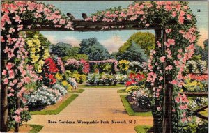 Postcard GARDEN SCENE Newark New Jersey NJ AN9947