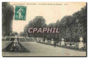 Postcard Old St Cloud Parc Allee de Marne