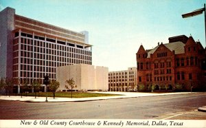 Texas Dallas New & Old County Court House & Kennedy Memorial