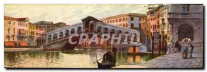 Old Postcard Venezia Ponte Rialto