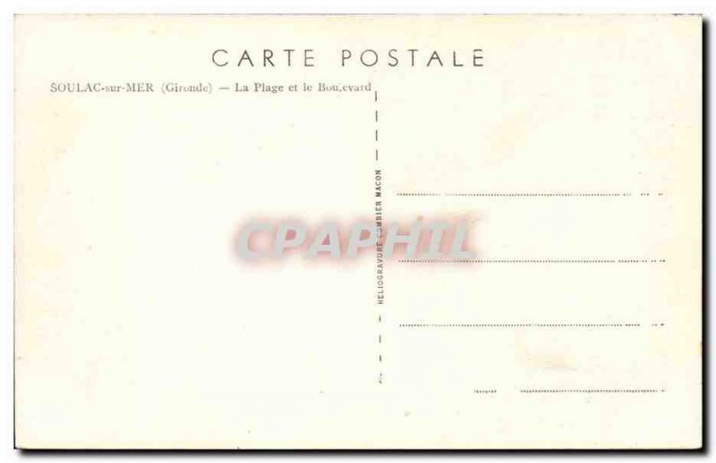 Soulac sur Mer Old Postcard Beach and the boulevard