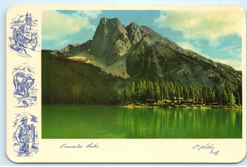 Emerald Lake Banff Alberta Canada 4x6 Postcard A43