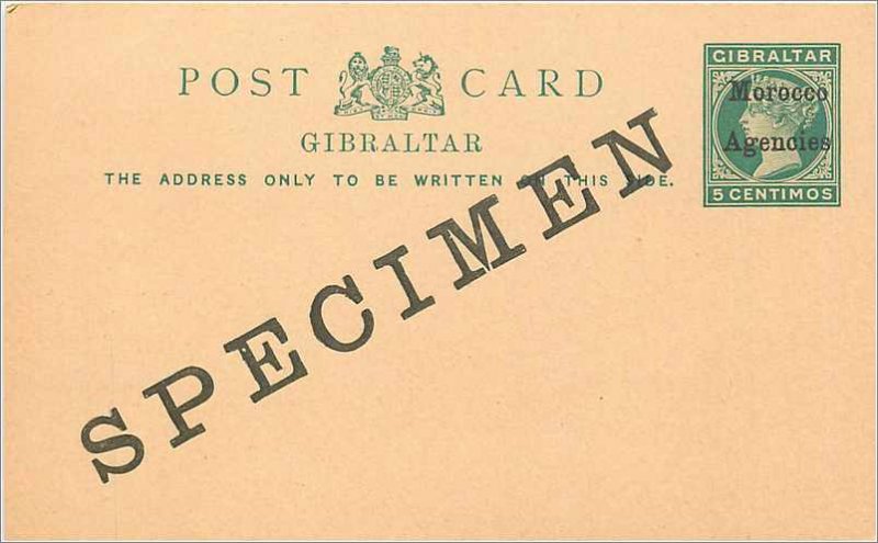 Entier Postal Stationery Postal Britain Great Britain Morocco Specimen