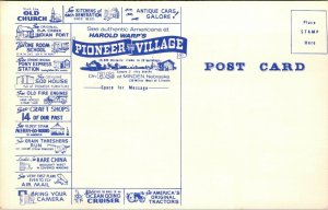 Vtg Minden Nebraska NB Harold Warp's Pioneer Village Roadside America Postcard