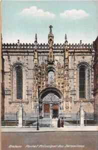 Belem Portugal Jeronimos Monastery Main Gate Antique Postcard J50228