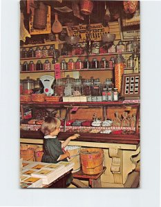 Postcard Candy Counter Original Vermont Country Store Weston Vermont USA