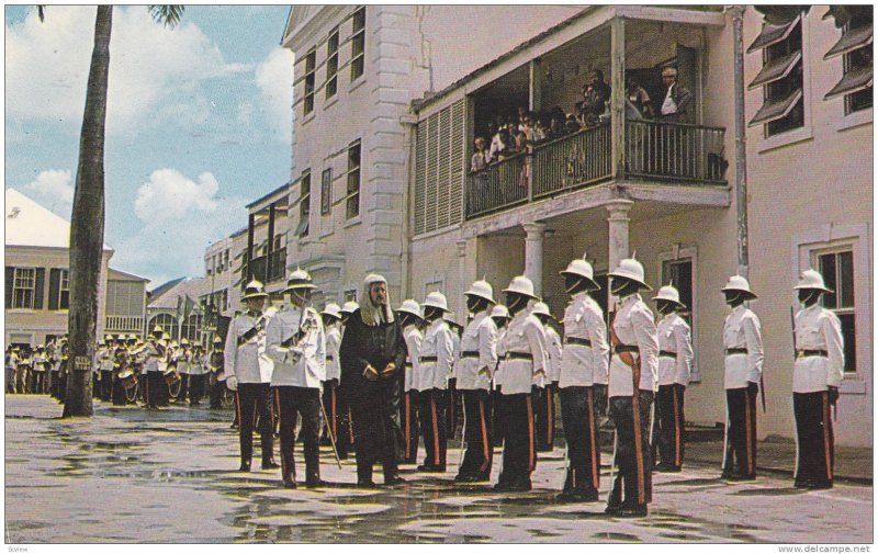 Chief Justice of the Bahamas inspecting the Guard of Honour, Nassau, Bahamas,...