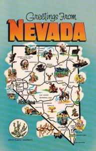 Greetings From Nevada With Map