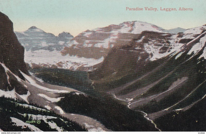 LAGGAN, Alberta, Canada, 1900-1910s; Paradise Valley