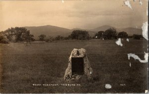 RPPC View of Peary Monument, Fryeburg ME Vintage Postcard H62