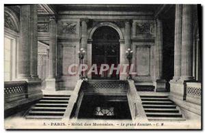 Old Postcard Paris Hotel Mint coins The grand staircase