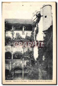 Old Postcard Beaune Hotel de la Rochepot Court of Renaissance Bookshop