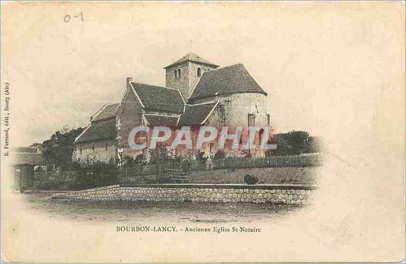 Old Postcard Bourbon Lancy Old Church St Nazaire