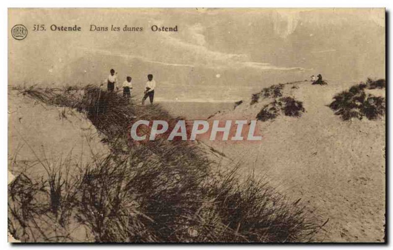 Old Postcard Ostend In the dunes