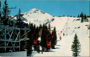 Ski Lift Big Cottonwood Canyon Brighton UT Vintage Postcard R55