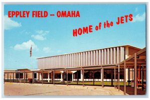 Omaha Nebraska NE Postcard Eppley Field Home Of The Jets Exterior Vintage