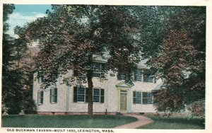 Vintage Postcard 1920's Buckman Tavern Lexington Massachusetts H.V. Smith Pub