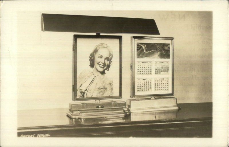 Picture Frames & Calendar Adv Horace W Smith Chicago IL Real Photo Postcard