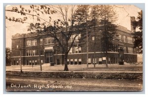 1918 RPPC Columbus Junction High School Iowa pc1946