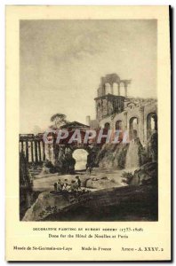 Postcard Old Decorative Painting by Hubert Robert Done for the Hotel Noailles...