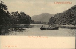 Windermere England Boating Hold to Light HTL B&W Turns to Color c1910 Postcard