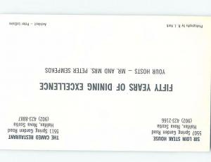 Pre-1980 RESTAURANT SCENE Halifax Nova Scotia NS B9671