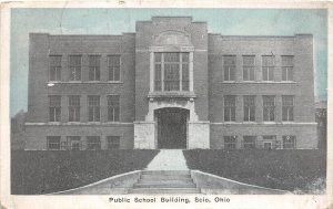 C1/ Scio Ohio Postcard 1922 Public School Building Cadiz Harrison County