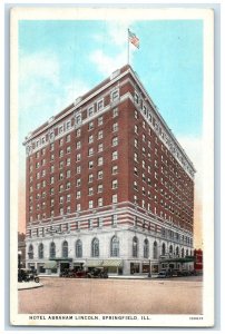 1934 Hotel Abraham Lincoln Building Restaurant Springfield Illinois IL Postcard
