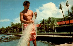 Traditional Hawaiian net throwing: Nani Lii beauty.! postcard