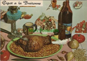 Food & Drink Postcard - Recipes - Gigot a La Bretonne, Breton Roast Lamb RR14261