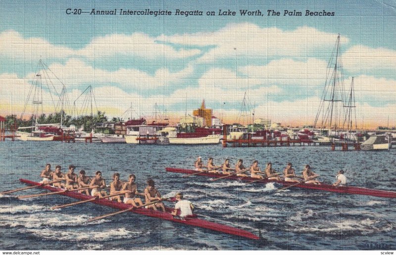 PALM BEACH, Florida, PU-1952; Annual Intercollegiate Regatta On Lake Worth