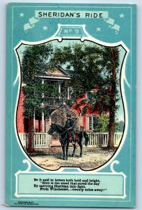 1910 Winchester Virginia Vintage Postcard Sheridan Ride No 9 Be Both Bold Bridge