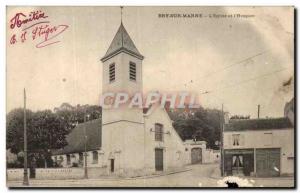 Old Postcard Bry sur Marne L & # & # 39eglise and 39hospice