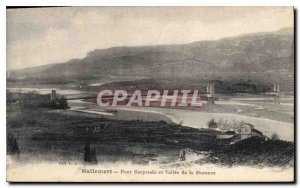 Postcard Old Mallemort Durance Suspension Bridge