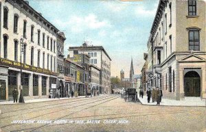 Jefferson Avenue North Battle Creek Michigan 1912  postcard