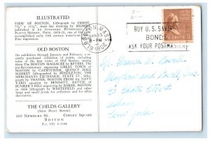 1948 Childs Gallery Boston Harbor Art Massachusetts MA Posted Vintage Postcard