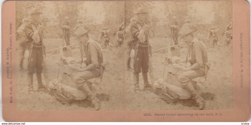 SV: Signal Corps operating on the Field , Philippines , 1899