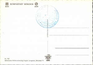 Multi-View Munich's Olympiastadt Metro U-Bahn & S-Bahn Continental Postcard