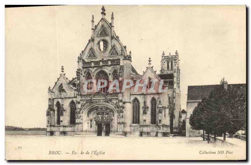 Postcard Old Brou Church Bourg