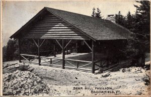 View of Bear Hill Pavilion, Brookfield VT Vintage Postcard V66