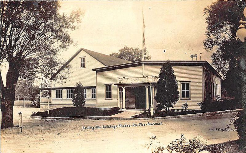 Cranston RI Rhodes On The Pawtuxet Bowling Alley Buildings RP Postcard