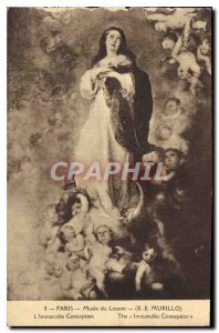 Old Postcard Paris Louvre Museum B E Murillo's Immaculate Conception