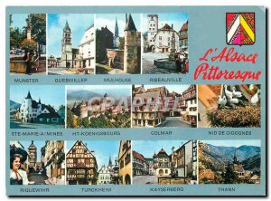 Modern Postcard Alsace Munster Picturesque