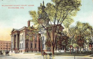MILWAUKEE WISCONSIN~COUNTY COURT HOUSE~1907 S H KNOX PUBLISHED POSTCARD