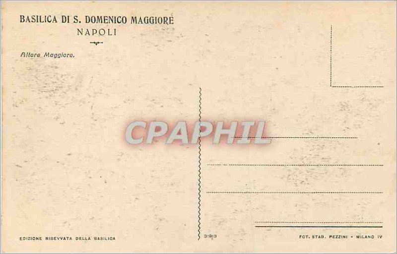 Postcard Old Basilica Di S Domenico Maggiore Napoli Altare Magglore