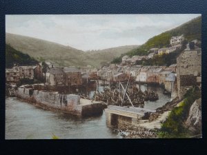 Cornwall POLPERRO Harbour showing FISHING FLEET c1906 Postcard by Frith 47792