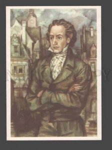 089891 GOETHE Great German POET WRITER old Color Card