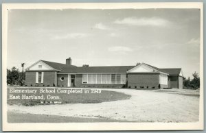 EAST HARTLAND CT ELEMENTARY SCHOOL VINTAGE REAL PHOTO POSTCARD RPPC