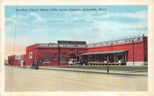 ICE PLANT CENTRAL ILLINOIS PUBLIC SERVICE COMPANY CARBONDALE POSTCARD (c. 1915)